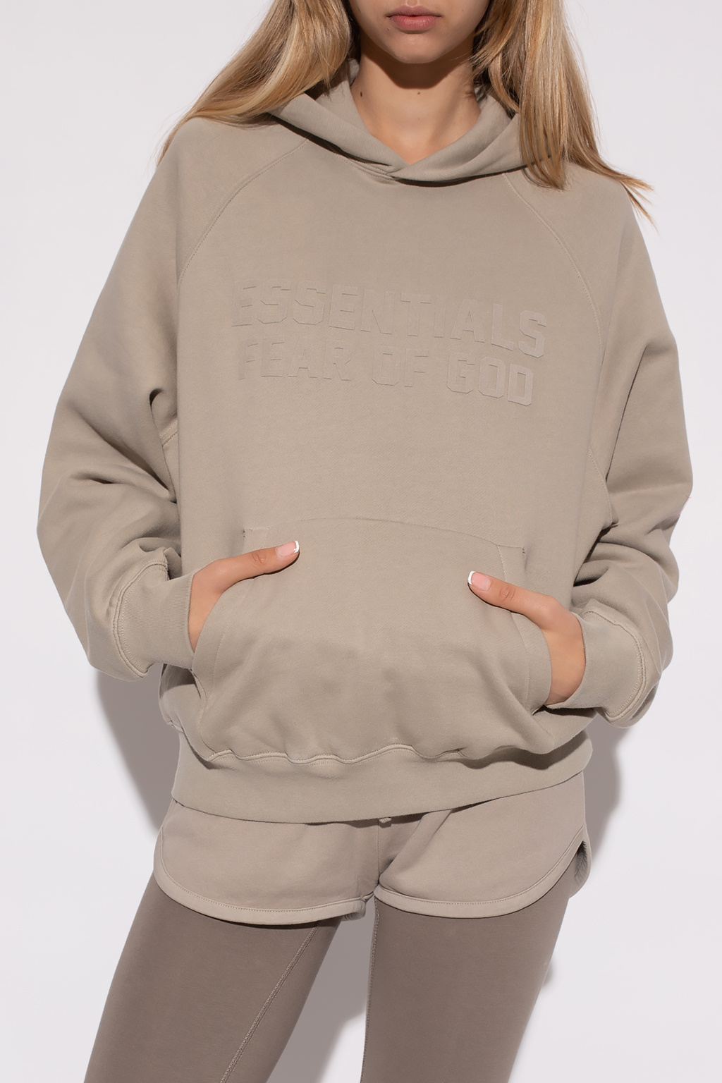 Fear Of God Essentials Hoodie with logo pattern | GenesinlifeShops